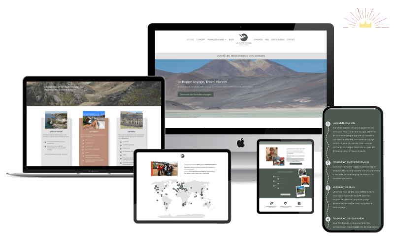 Création site web vitrine La Huppe Voyage