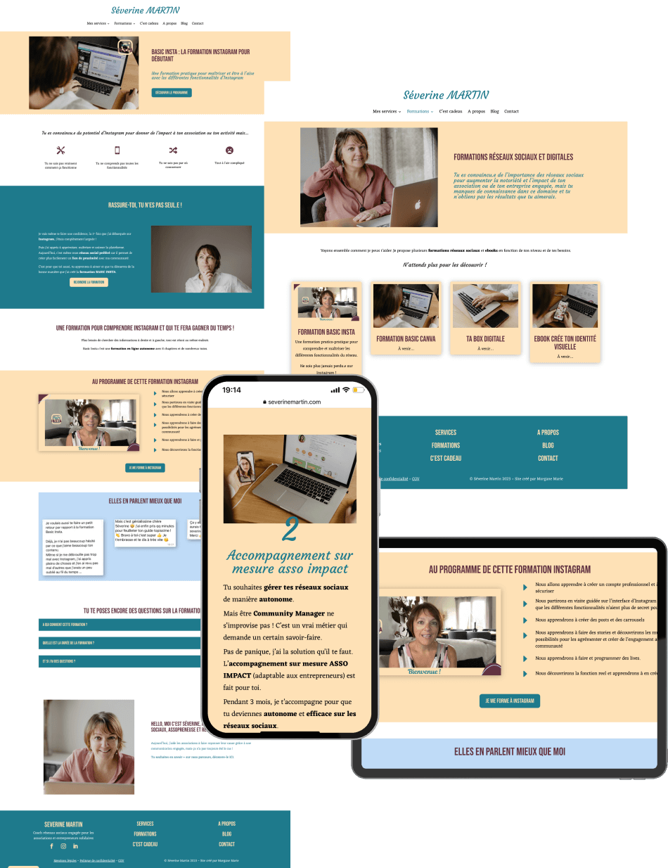 Réalisation site vitrine Séverine Martin